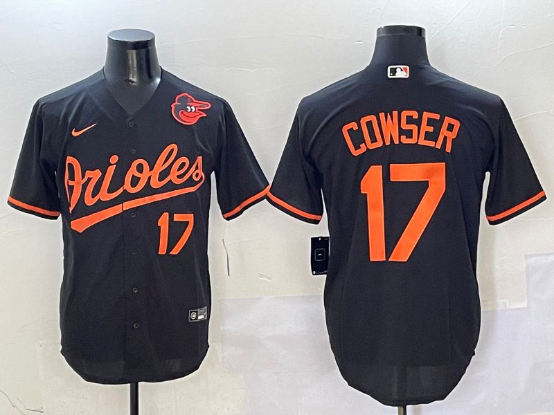 Men Baltimore Orioles 17 Cowser Black Game 2025 Nike MLB Jersey style 8